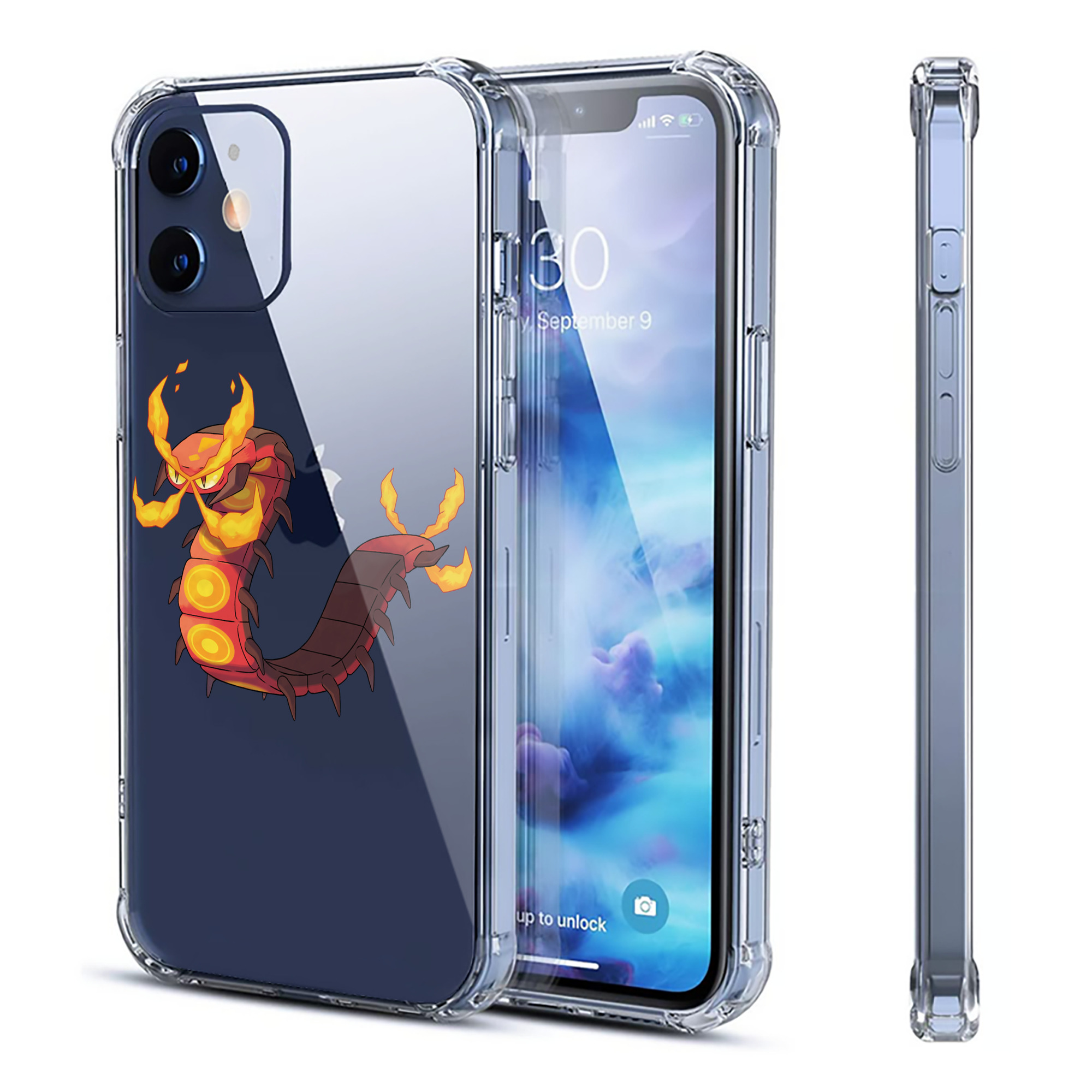 （画像用） ポケットモンスター Pokémon 【iPhone 12シリーズ対応】透明スマホケース（クリアソフトケース）